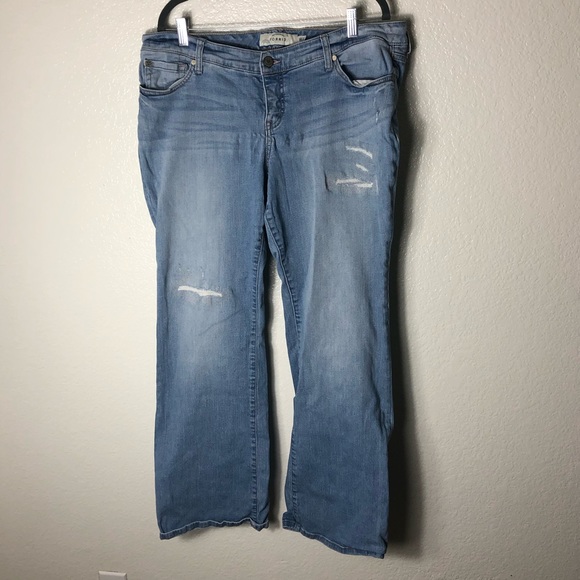 Torrid Relaxed Boot Cut Distressed Jean